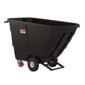 Trash & Waste Bins | Suncast Commercial RMTTLD504F1D 0.5 cu. Yd. 850 lbs. Capacity Light Duty Tilt Truck - Black image number 2