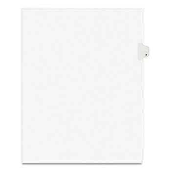 Avery 11917 11 x 8.5 Avery Style Preprinted Legal Exhibit Side 10-Tab Index Dividers - White (25/Pack)