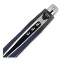 Pens | uni-ball 62152 Jetstream 0.7 mm Retractable Hybrid Gel Pen - Black Ink/Blue/Silver Barrel/Fine (1-Dozen) image number 5