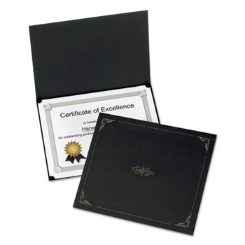 OFFICE AND OFFICE SUPPLIES | Oxford 29900055BGD 11.25 in. x 8.75 in. Certificate Holder - Black (5/Pack)