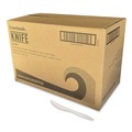Cutlery | Boardwalk BWKKNIFEMWPPIW 5.86 in. Mediumweight Wrapped Polypropylene Plastic Knife Cutlery - White (1000/Carton) image number 0