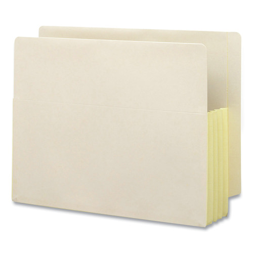 File Folders | Smead 75164 3.5 in. Expansion Letter Size End Tab File Pockets with Tear Resistant Gussets - Manila (10/Box) image number 0
