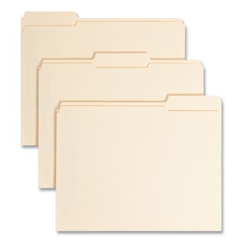 Smead 14555 0.75 in. Expansion 2 Fasteners Letter Size Fastener Folders with SafeSHIELD Coated Fasteners - Manila Exterior (50/Box)