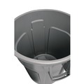 Trash & Waste Bins | Rubbermaid Commercial FG261000GRAY 10 gal. Vented Round Plastic Brute Container - Gray image number 4
