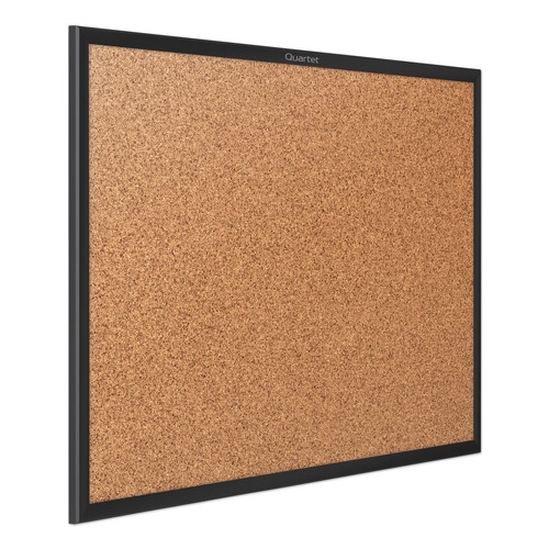 Bulletin Boards | Quartet 2301B 24 in. x 18 in. Classic Series Cork Bulletin Board - Tan Surface, Black Aluminum Frame image number 0