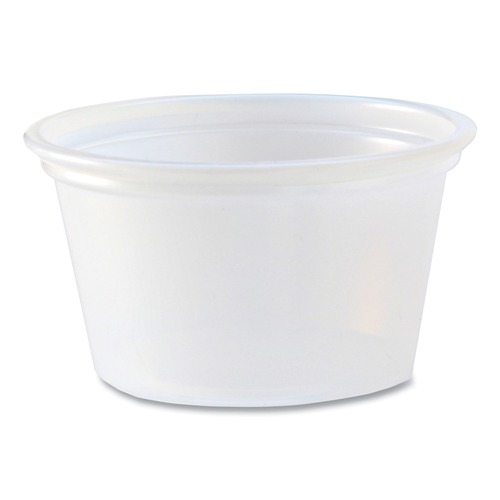 Food Trays, Containers, and Lids | Fabri-Kal 000000000009505191 0.75 oz. Plastic Portion Cups - Translucent (10/Carton) image number 0