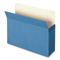 File Folders | Smead 73235 5.25 in. Expansion Colored File Pockets - Letter Size/Blue image number 1