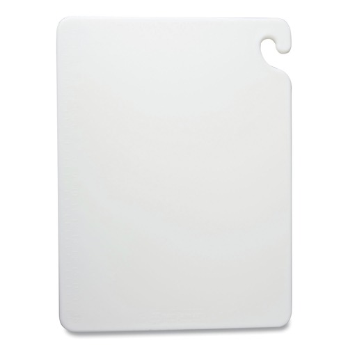 Breakroom Supplies | San Jamar CB152012WH Cut-N-Carry 20 in. x 15 in. x 0.5 in. Plastic Color Cutting Boards - White image number 0
