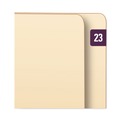 Back to School Sale | Smead 67923 0.5 in. x 1 in. Yearly End Tab 23 File Folder Labels - Purple (250/Pack) image number 1