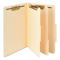 File Folders | Smead 19000 2 in. Expansion 2 Dividers 6 Fasteners Legal Size Six-Section Top Tab Classification Folders - Manila (10/Box) image number 0