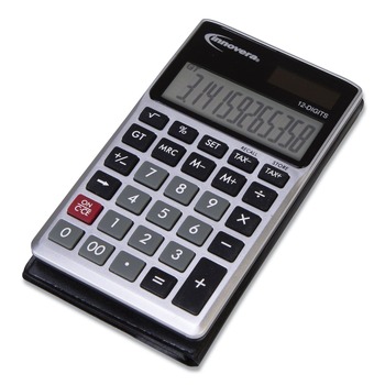 OFFICE ELECTRONICS AND BATTERIES | Innovera IVR15922 12-Digit LCD Pocket Calculator