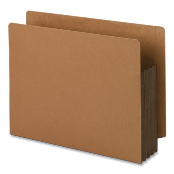 Smead 73681 Fully Lined 6.5 in. High Gussets 3.5 in. Expansion Letter Size Redrope Drop-Front End Tab File Pockets - Brown (10/Box)