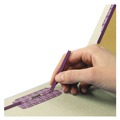 Just Launched | Smead 26800 End Tab Pressboard Classification Folders with Four SafeSHIELD Fasteners - Letter, Gray-Green (10/Box) image number 2