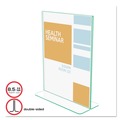 Office Presentation Supplies | Deflecto 5991790 8.5 in. x 11 in. Insert Superior Image Premium Green Edge Sign Holders - Clear/Green image number 9