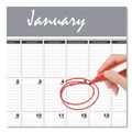 Bulletin Boards | House of Doolittle 352 12-Month (Aug-July): 2025-2026 12 in. x 17 in. Academic Year Bar Harbor Recycled Wirebound Monthly Wall Calendar - White/Blue Sheets image number 2