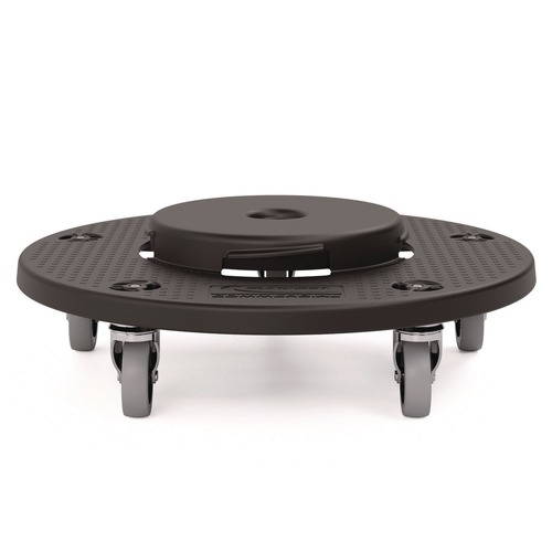 Trash & Waste Bins | Suncast Commercial TCUDOLLY2A 20.75 in. x 6.5 in. 350 lbs. Capacity Utility Trash Can Dolly - Black (2/Pack) image number 0