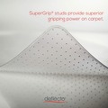 Office Chair Mats | Deflecto CM14233 45 in. x 53 in. Wide Lipped SuperMat Frequent Use Chair Mat for Medium Pile Carpet - Clear image number 7