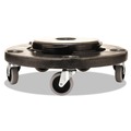 Just Launched | Rubbermaid Commercial FG264000BLA 18 in. x 6.63 in. 250 lbs. Capacity Brute Round Twist On/Off Dolly - Black image number 1