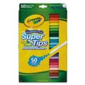 Washable Markers | Crayola 585050 Super Tips Fine/Broad Washable Markers - Assorted Colors (50/Set) image number 0