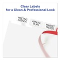 Dividers & Tabs | Avery 11493 11 in. x 8.5 in. 8-Tab Big Tab Clear Label Dividers - White Tabs/White (5/Pack) image number 2