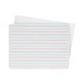 White Boards | Flipside 10134 12 in. x 9 in. 2-Sided Red/Blue Ruled Dry Erase Board - White Surface (12/Pack) image number 0