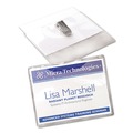 Label & Badge Holders | Avery 05384 Top Load Clip-Style 4 in. x 3 in. Name Badge Holder with Laser/Inkjet Insert - White (40/Box) image number 2