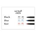 Back to School Sale | uni-ball 60143 ONYX Fine 0.7 mm Roller Ball Pen - Black Ink/Black Barrel (1-Dozen) image number 6