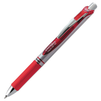 OFFICE AND OFFICE SUPPLIES | Pentel BL77-B 0.7 mm EnerGel RTX Gel Pen - Medium/Red Ink/Red/Gray Barrel