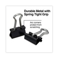 Binding Spines & Combs | Universal UNV10199 Binder Clips - Mini, Black/Silver (1 Dozen) image number 2