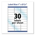 Back to School Sale | Avery 06521 Easy Peel 1 in. x 2.63 in. Inkjet/Laser Printers Mailing Labels with Sure Feed Technology - Glossy Clear (300/Pack) image number 4