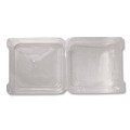 Food Trays, Containers, and Lids | Karat FP-HC99PET-1C PET Plastic Hinged Container 9 x 9 x 3.6 Clear Plastic 100/Pack 2 Packs/Carton image number 4