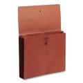 File Folders | Smead 71144 5.25 in. Expansion Letter Size Straight Tabs 1 Section Elastic Cord Closure Redrope End Tab Wallets - Redrope (10/Box) image number 1