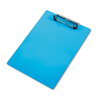 Saunders 21567 0.5 in. Clip Capacity Acrylic Clipboard - Transparent Blue