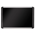 Bulletin Boards | MasterVision MVI030301 36 in. x 24 in. Soft-Touch Bulletin Board - Black Fabric Surface, Black Aluminum Frame image number 0