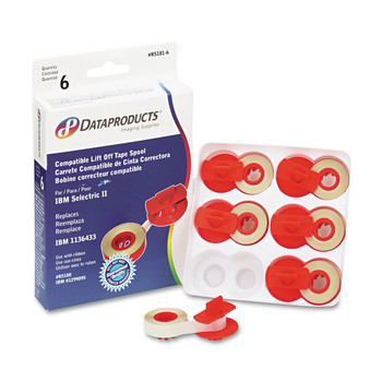 Dataproducts R51816 Compatible Low-Tack Lift-Off Tape - Clear (6/Box)
