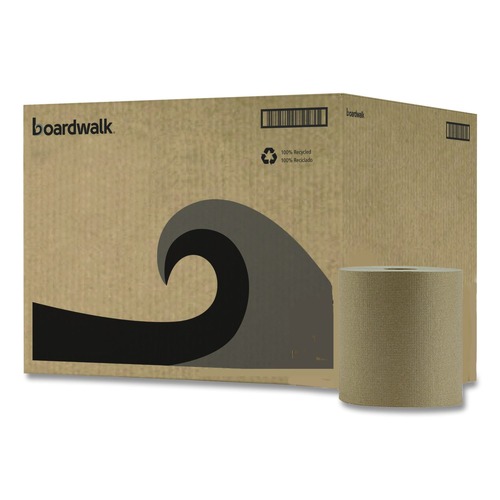 Just Launched | Boardwalk B6256 NonPerforated 1-Ply 800 ft. Hardwound Paper Towels - Natural (6/Carton) image number 0