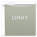 File Folders | Pendaflex 04153 1/5 GRA 1/5-Cut Tabs Legal Size Colored Reinforced Hanging Folders - Gray (25/Box) image number 2