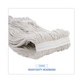 Just Launched | Boardwalk BWK220CCT 20 oz. Premium Cut-End Cotton Wet Mop Heads - White (12/Carton) image number 7