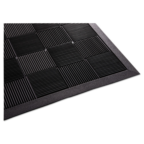 Office Chair Mats | Guardian PARQUET2X3 24 in. x 36 in. Parquet Wiper Scraper Mat - Black image number 0