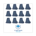 Mops | Boardwalk BWK2020B #20 Cut-End Cotton/Synthetic Fiber Standard Mop Head - Blue (12/Carton) image number 2