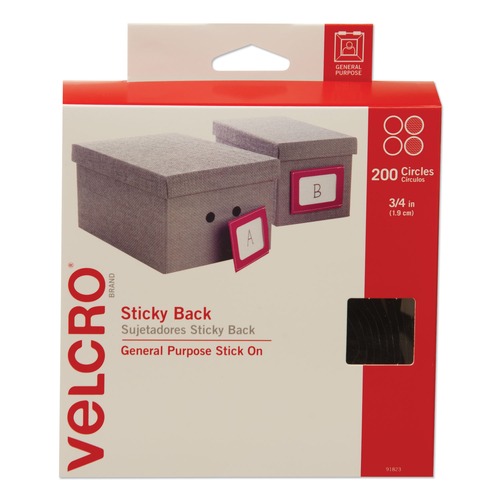 Tapes & Adhesives | Velcro 91823 0.75 in. Sticky-Back Fasteners - Black (200/Box) image number 0