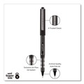 Pens | uni-ball 60106 VISION Extra-Fine 0.5 mm Stick Roller Ball Pen - Black Ink Gray/Black/Clear Barrel (1-Dozen) image number 2