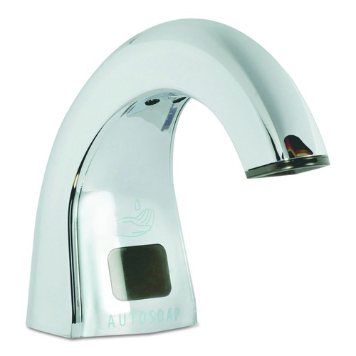 Soap Dispensers | Rubbermaid Commercial FG402073 One Shot 1.9 in. x 5.5 in. x 4 in. Touch Free Liquid Soap Dispenser - Polished Chrome image number 0