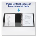Binders | Avery 27550 11 in. x 8.5 in. 2 in. Capacity 3 Rings Durable Non-View Binder with DuraHinge and Slant Rings - Black image number 5