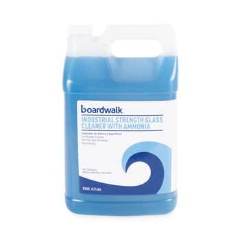 Boardwalk BWK4714AEA 1 Gallon Bottle Industrial Strength Glass Cleaner with Ammonia