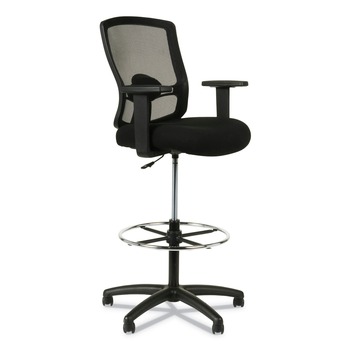 Alera ALEET4614 Etros Series 25.19 in. to 35.23 in. Seat Height Mesh Stool - Black