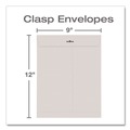 Envelopes & Mailers | Quality Park QUA38590 Clasp Envelope, #90, Square Flap, Clasp/gummed Closure, 9 X 12, Executive Gray, 100/box image number 2