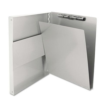Saunders 10517 0.5 in. Clip Capacity Holds 8.5 in. x 11 in. Sheets Snapak Aluminum Side-Open Forms Folder - Silver