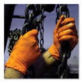 Disposable Gloves | Ammex GWON42100 8 mil Heavy-Duty Industrial Powder-Free Nitrile Gloves - Small, Orange (1000/Carton) image number 4