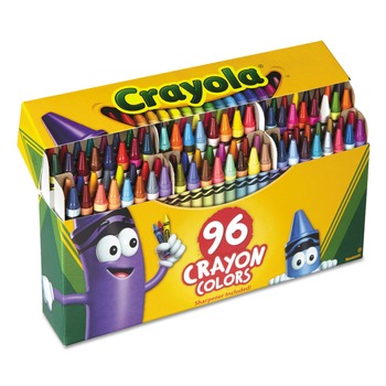 Crayola 520096 Classic Color Crayons in Flip-Top Pack with Sharpener (96/Box)